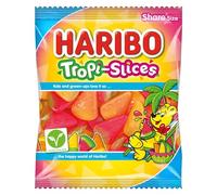 Tropi-Slices Gummy Sweets Tropical Flavoured Watermelon, Pineapple, Blood Orange Slices 150g - 1x Share Bag