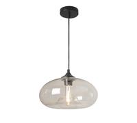 Tropibed Industrial Pendant Light, Colorful Glass Pendant Lighting Fixtures for Kitchen Island Farmhouse Creative Glass Pendant Light Shade Vintage Lamp Retro Ceiling Hanging Lamp (Transparent)