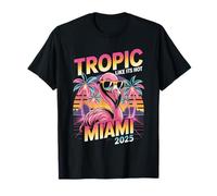 Tropic Like Its Hot Retro Vintage Flamingo Miami 2025 T-Shirt