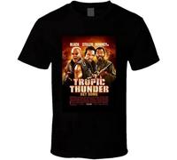Tropic Thunder Cool 21st Century Comedy Movie Poster Fan T Shirt Black M