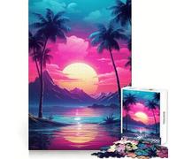 Tropic Twilight Grooves Puzzles for Adults 1000 Puzzles Analytical Skill Leisure Escape Tight Join Seasonal Gift (38x26cm)
