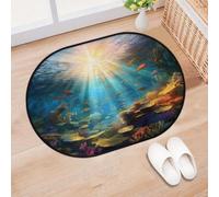 Tropic Underwater World Ocean Entrance Door Mat Rug for Living Room Kitchen Home Bath Area Rugs Washable Indoor Outdoor Non-Slip Floor Doormat 40 x 60 cm
