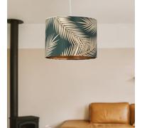Tropica - Dark Green Gold Leaf 25cm Ceiling Pendant or Lamp Shade