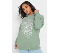 'Tropical' Abstract Print Hoodie Yours Green 14