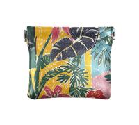 Tropical Aesthetics of Summer Atmosphere Women Leather Cash Wallet Unique Change Purse with Clasp for Woman Girl