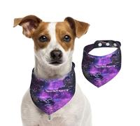 Tropical Aesthetics Reversible Cotton Dog Bandanas - Adjustable Small Large Dog Drool Bib For Birthday Wedding - Double Side Print