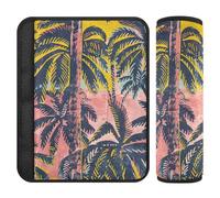 Tropical Aesthetics Summer 2 pcs carseat Strap Covers, Stop seat Belt Cutting into Neck, Shoulder Belt pad for Auto