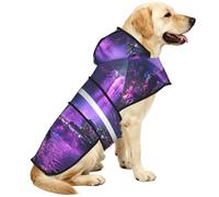 Tropical Aesthetics Waterproof Dog Raincoat And Rain Jacket For Small Medium Large Dogs With Reflective Stripes And Adjustable Belly Strap