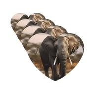 Tropical African Elephant Car Air Freshener Cards for Women Men 4 Pack Cute Car Accessories Long Lasting Scent Car Diffuser Hanging Auto Aromatherapy Tablets Car Fresheners Gifts