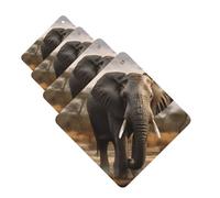 Tropical African Elephant Car Air Freshener Cards for Women Men 4 Pack Cute Car Accessories Long Lasting Scent Car Diffuser Hanging Auto Aromatherapy Tablets Car Fresheners Gifts