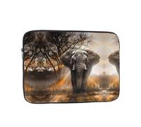 Tropical African Elephant Printed Laptop Bag, 10 inch Laptop Sleeve, Suitable for Travel and Business Trips