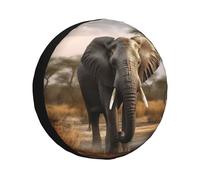 Tropical African Elephant Spare Tire Cover Waterproof Dustproof Car Wheel Protectors Portable Spare Tire Cover Universal Fit for