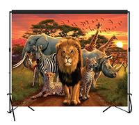 Tropical African Forest Jungle Safari Scenic Backdrop Large Banner Photography Studio Fabric Background Photobooth Prop 7x6feet #2194