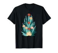 Tropical Agave Succulent with Colorful Flowers T-Shirt