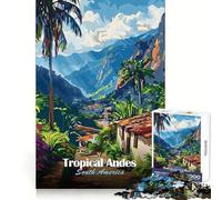 Tropical Andes South America Illustration Jigsaw Puzzles 1000 Piece for Adults Logic Ability Unwind Easily Secure Join (38x52cm)