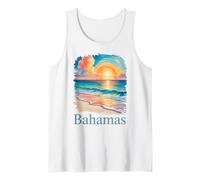 Tropical Bahamas Sunset Ocean Beach Vibes Tank Top