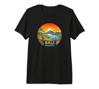 Tropical Bali Indonesia Landscape with Volcano Premium T-Shirt