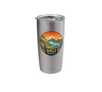 Tropical Bali Indonesia Landscape with Volcano Stainless Steel Insulated Tumbler