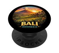 Tropical Bali Indonesia Rice Terraces Volcano Design PopSockets Adhesive PopGrip