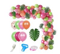 Tropical Balloons Garland, 109Pcs DIY Hawaii Balloon Garland Kit Tropical Theme Party Arch for Birthday Baby Shower Multicolor