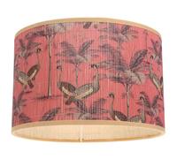 Tropical Bamboo Table Lamp Shade Replacement E27 E14 Printed Design | Classical Rattan Styling, Sturdy Texture, Softer Lighting, Suitable for Study Rooms, Cafes, Pendant Fixtures and Renters