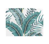 Tropical Banana Green Leaf Tropical,500 Pieces Puzzles for Adults-Wooden Jigsaw Puzzle for Adults Elderly