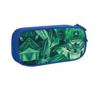 Tropical Banana Leaf Large Capacity Double Layer Pencil Case,Customizable Full Print Polyester Fabric Organizer-School, Office, Travel Makeup Pouch