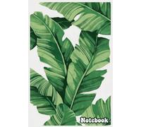 Tropical Banana Leaf Pattern Notebook: Beautifully finished with a glossy cover, this 6” x 9” journal offers 110 lined pages-ideal for jotting down your everyday notes, ideas, and inspirations