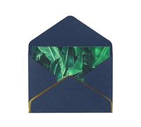 Tropical Banana Leaf Personalised Pearl-Finish Greeting Cards With Envelopes - Five Elegant Colourways, Gold-Edged Blank Cards, Suitable For All Occasions