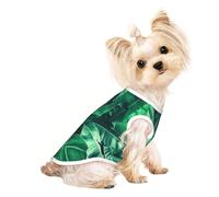 Tropical Banana Leaf Print Lightweight Dog Vest, Cat Sleeveless Shirt, Breathable Mesh Design for Summer Walking and Play