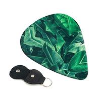 Tropical Banana Leaf Set Of 6 Guitar Plectrums For Acoustic Guitar, Electric Guitar, Bass, Ukulele - Thin, Medium And Thick.