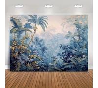 tropical banana leaf wallpaper, green plants, party decoration background, party photo background, table banner 300x200cm
