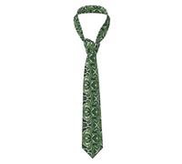 Tropical Banana Palm Leaf Men'S Silk Polyester Ties,All-Over Print Necktie For Business,Wedding,Party-Non-Fade,Non-Wrinkle, Anti-Flyaway Clip Design