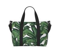 (Tropical Banana Palm Leaf) Waterproof Lightweight Hand Travel Bag - Large Carry-On for 3-5 Day Trips | Air Travel, Sports, Weekend Use | Men & Women (1-Pack)