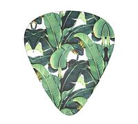 Tropical Banana Palm Leaves Guitar Plectrums Classical Triangle Bass Acoustic And Electric Guitar Plectrums For Guitarists 12 Pieces