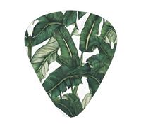 Tropical Banana Palm Leaves Print Guitar Pick Comfortable Feel, Clear Sound, Multiple Thicknesses For Varied Tones
