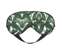Tropical Banana Palm Leaves Print Satin Sleep Mask & Eye Mask | Deep Dream Sleep Masks for Women & Men | Soft Sleeping Eye Mask to Nourish Skin