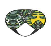 Tropical Banana Palm Leaves Print Soft Eye Mask/Sleep Eye Mask/Blackout Eye Mask, Suitable for Travel/Office/Yoga/Nap