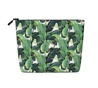 Tropical Banana Palm Leaves Waterproof Large Capacity with Zipper Travel Business Trip Home Multifunctional Makeup Bag Storage Bag Coin Purse