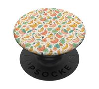Tropical Banana Pattern Fruit Floral Beach Aesthetic PopSockets Adhesive PopGrip