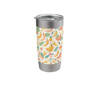 Tropical Banana Pattern Fruit Floral Beach Aesthetic Stainless Steel Insulated Tumbler