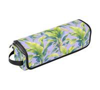 Tropical Bananas Plant Purple 2 in 1 Hair Tools Organizer with Heat Resistant Mat Removable Hair Styling Accessories Organizer for Flat Irons, Straighteners, Curling Irons Portable Travel Essentials
