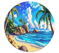 Tropical Beach 1000 Piece Jigsaw Puzzle Palm Trees Jigsaw Puzzle for Adults Paper Relaxation Home Decor Gift 1000pcs (67.5x67.5cm)