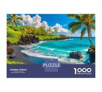 Tropical Beach 1000 Piece Jigsaw Puzzle Paper For Adults Blue Ocean Palm Trees Relax Leisure Home Decor 52x38cm/1000pcs