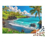 Tropical Beach Blue Ocean 1000 Piece Jigsaw Puzzle Jigsaw Puzzle for Adults Relaxation Decor Gift 38x26cm/1000pcs