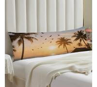 Tropical Beach Body Pillow Case 20x54 Throw Pillow Cover with Hidden Zipper Breathable & Cozy Full Long Pillowcase Protector Spring Easter Cover for Sleeping Bedroom Couch Sofa Decor