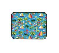 Tropical Beach Bright Blue Laptop Sleeve Case Notebook Computer Pouch Tablet Briefcase Carrying Bag for Work 17 Inch