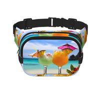 Tropical Beach Drink Fanny Pack Fashion Belt Bag Lightweight Waist Pouch With Adjustable Strap Crossbody Bags For Women Travel Sports Running