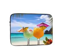 Tropical Beach Drink Laptop Sleeve for Women Men, 12 Inch Waterproof Laptop Bag Lightweight Notebook Computer Cover Bag