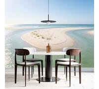 Tropical Beach Island Landscape Wallpaper for Bedroom 350 × 280 Cm Large 3D Panoramic Coastal Ocean View Nature Scenery Non-Woven Wall Mural for Living Room Tv Background Tropical Beach 350 × 280